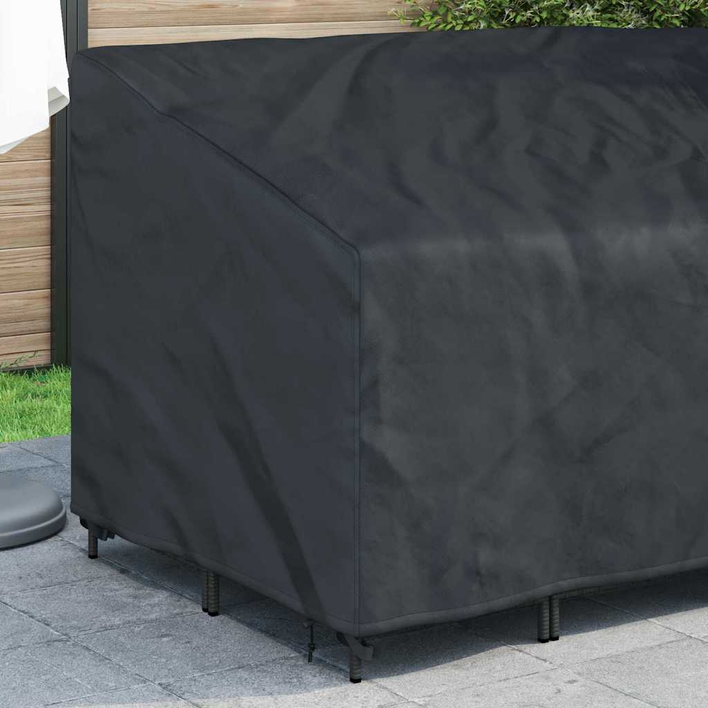 Garden Bench Cover Black 160 x 100 x 61 / 89 cm 420D fabric